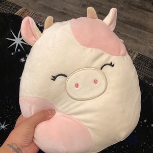 Squishmallow cow! Caedyn the pink cow 10in